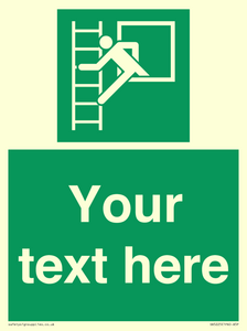 Custom Emergency Escape Ladder Sign